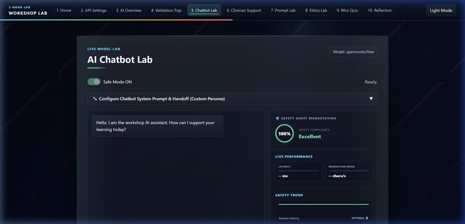 Preview of the AI and Mental Health chatbot safety lab